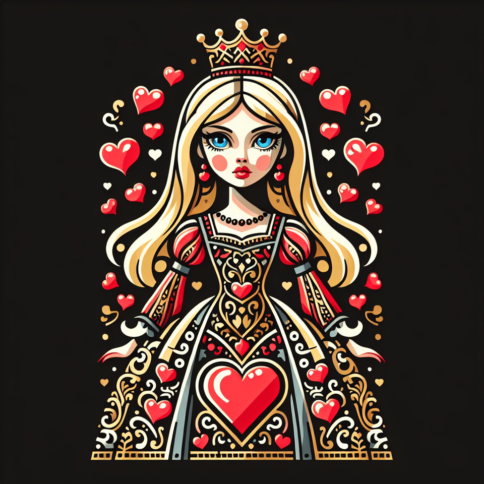 Text barbie queen representing love with crown text effect image
