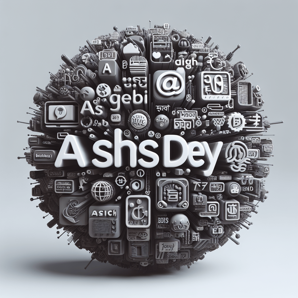 ASHIS DEY written in 3d sphere text efect text effect image