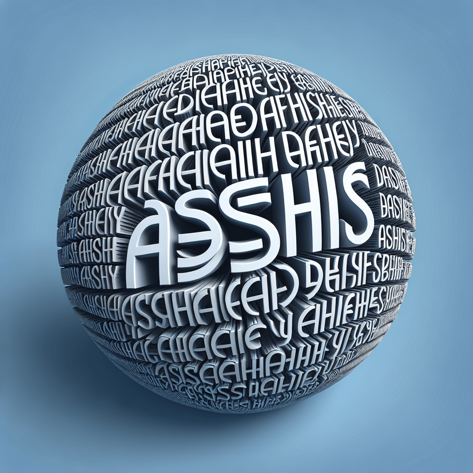 ASHIS DEY written repititively in 3d sphere text effect. the size of the text and type of font used should be same text effect image