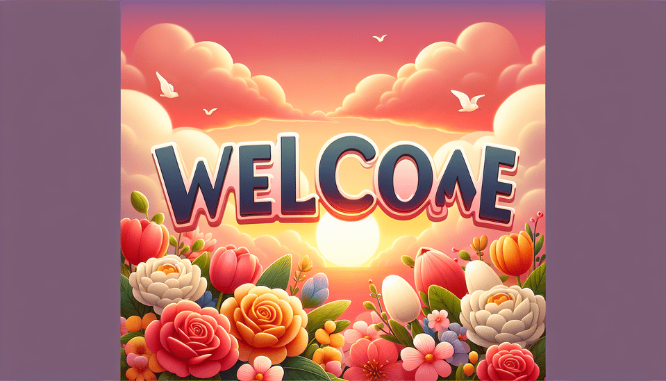 WELCOME text effect image