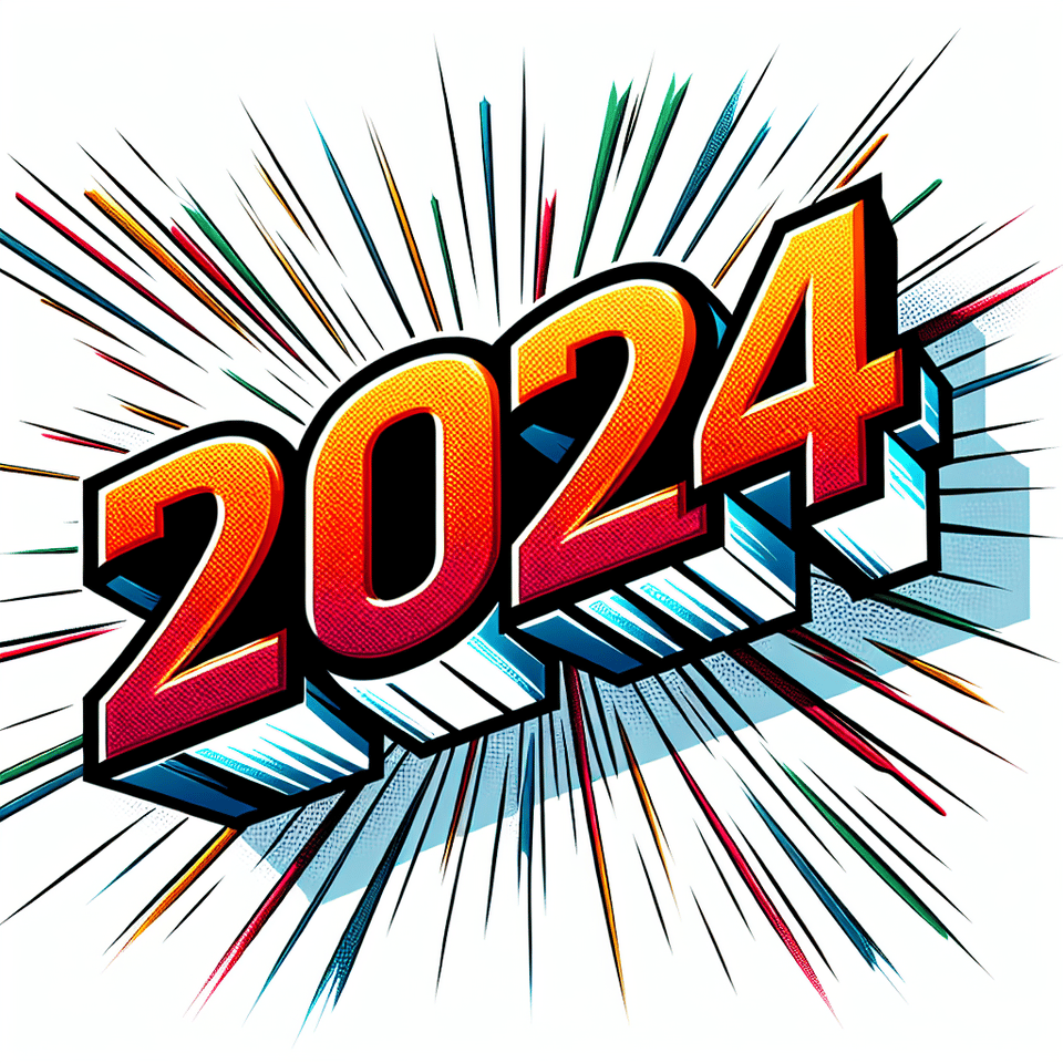 text 2024 comic style text effect on white background text effect image