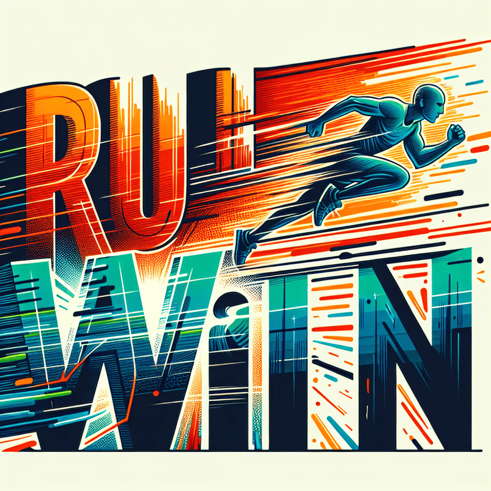 RUN & WIN text effect image