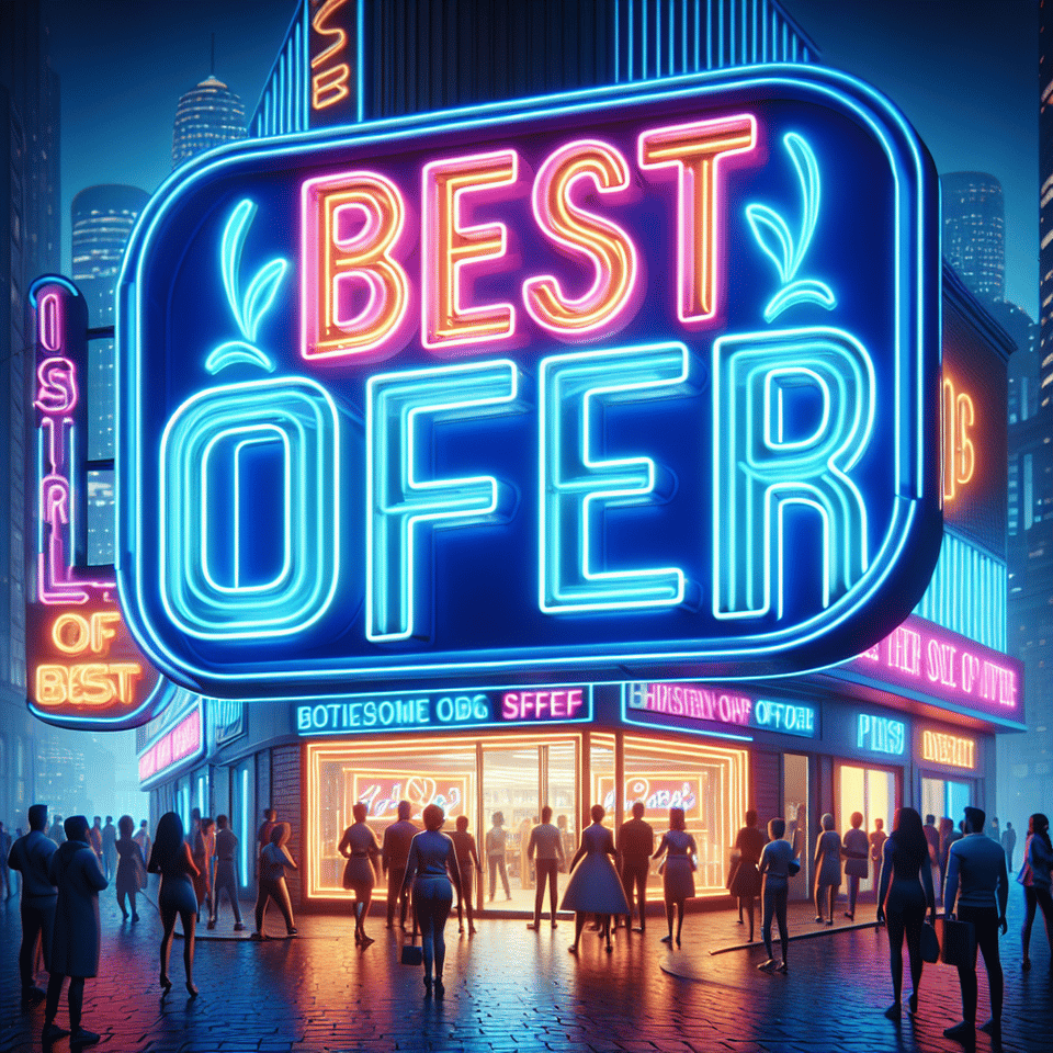 BEST OFFER text effect image