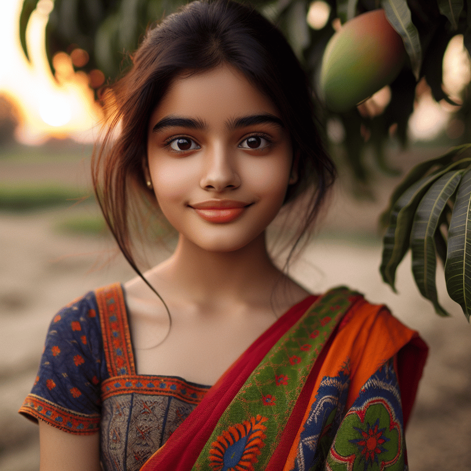 south indian girl text effect image