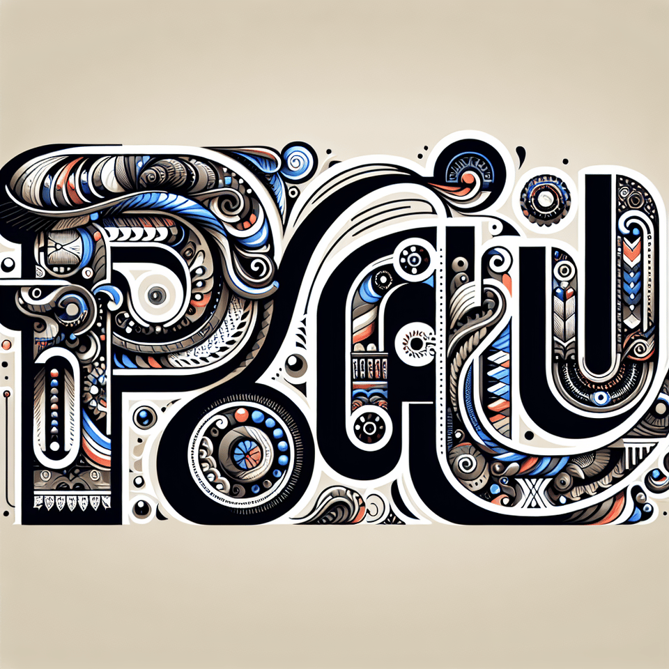 typography on word papu text effect image