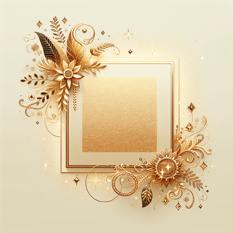 Quadrat für Freitext, Glitzer, Sparkle, Schimmer, golden text effect image