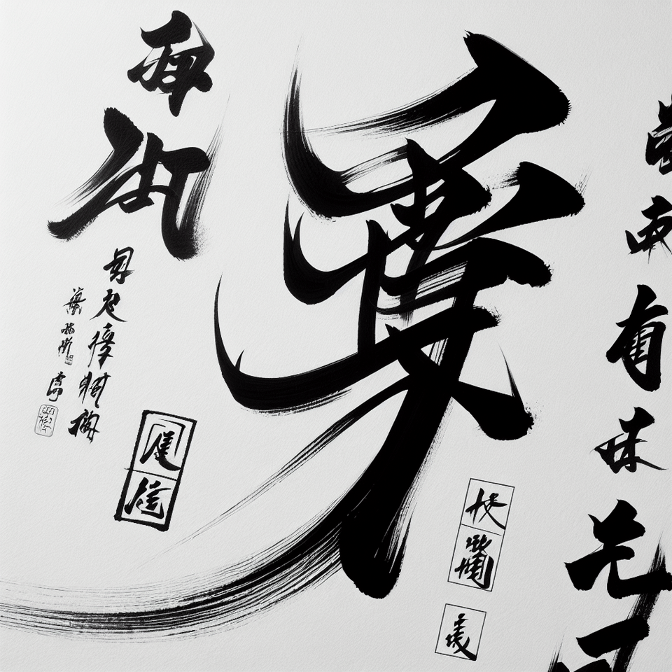 書法字 text effect image