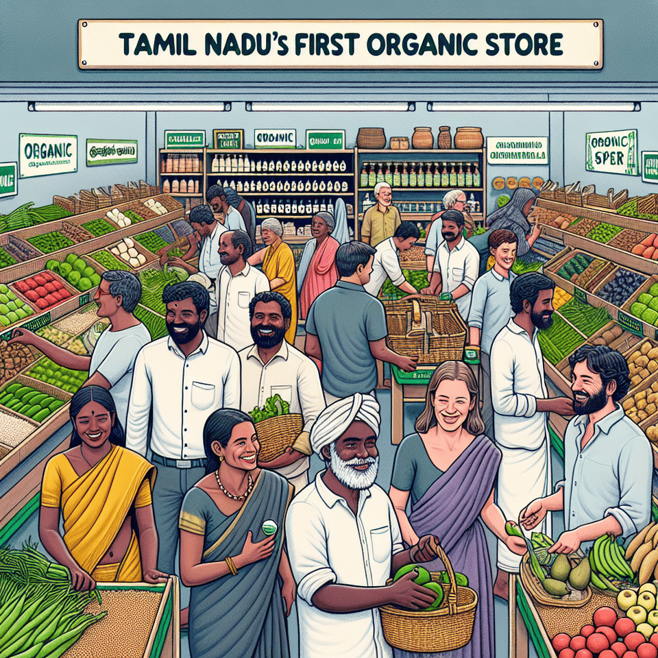 TAMILNADU'S 1st ORGANIC STORE text effect image