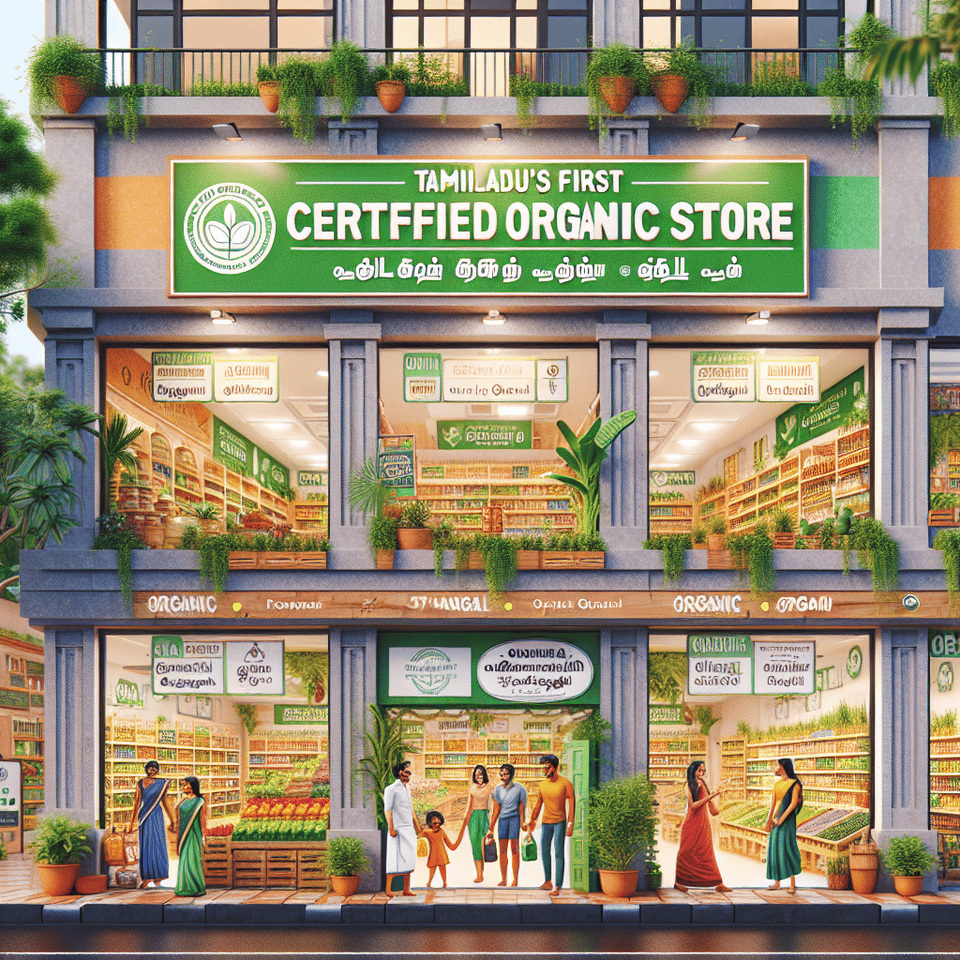 TAMILNADU'S 1st CERTIFIED ORGANIC STORE text effect image