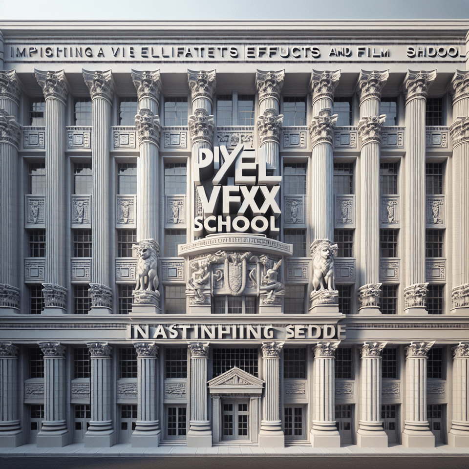 PRO FRAME PIXEL VFX AND FILM SCHOOL, typography text effect image