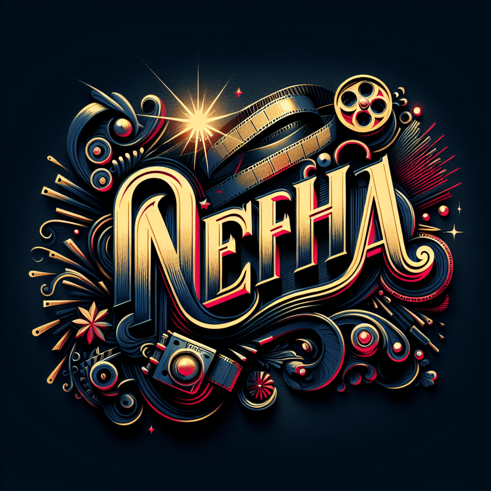 neha, cinematic, typography text effect image