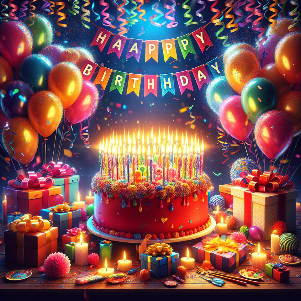 happy birthday text effect image
