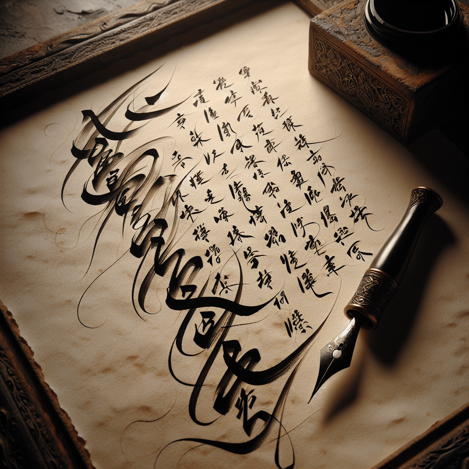 splendid calligraphy text effect image