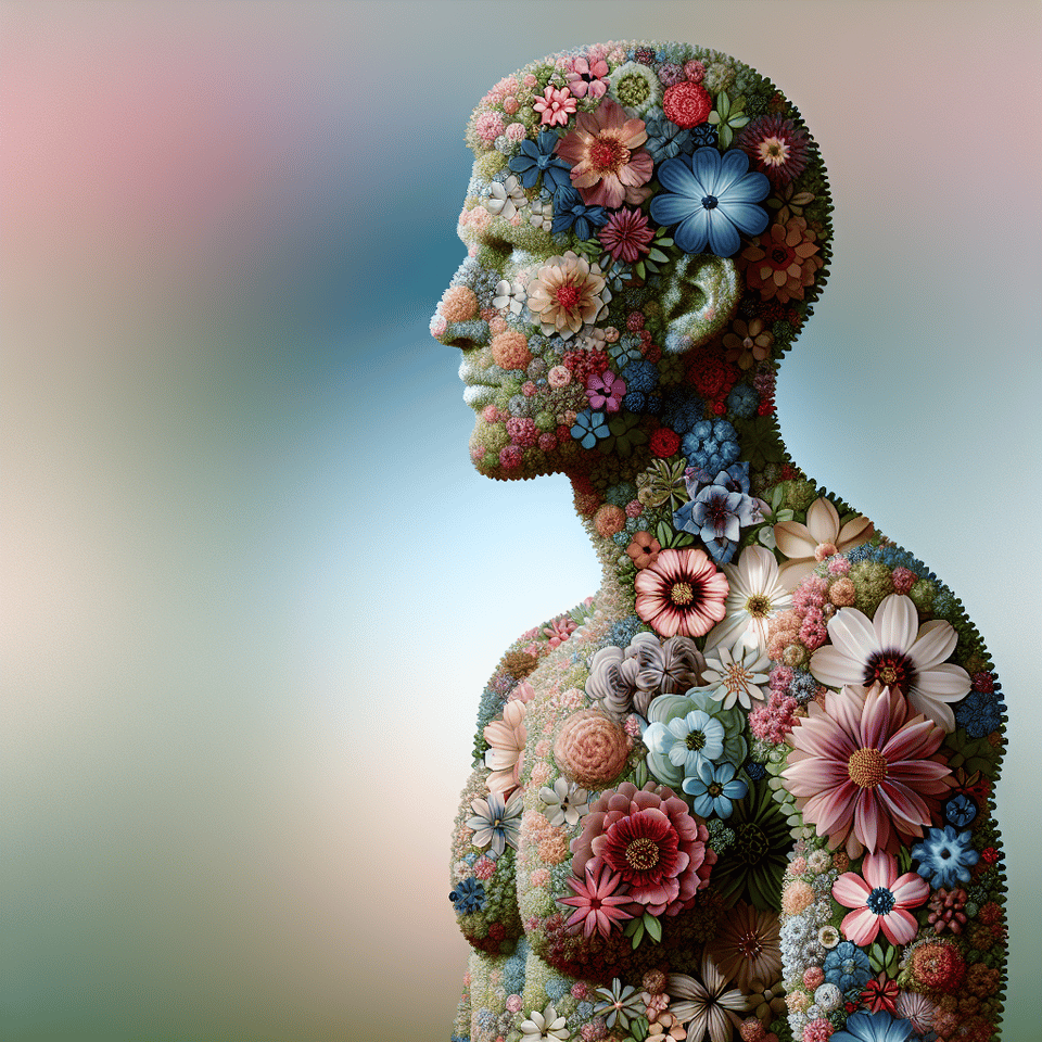textVirendra Rawat three-dimensional, made of flower, gorgeous, with a light gradient background. text effect image