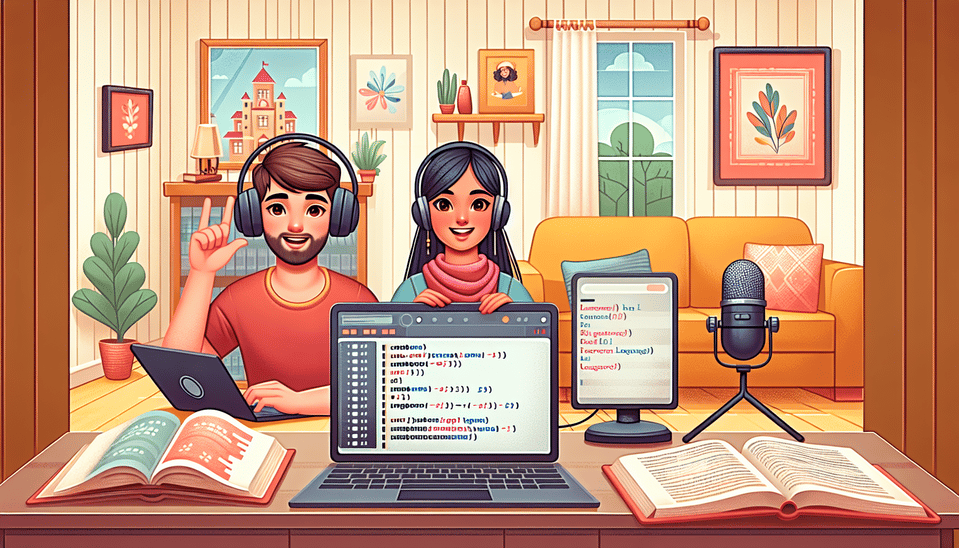 FROM CODING TO CONVERSATION:,LEARN FROM THE COMFORT OF HOME text effect image