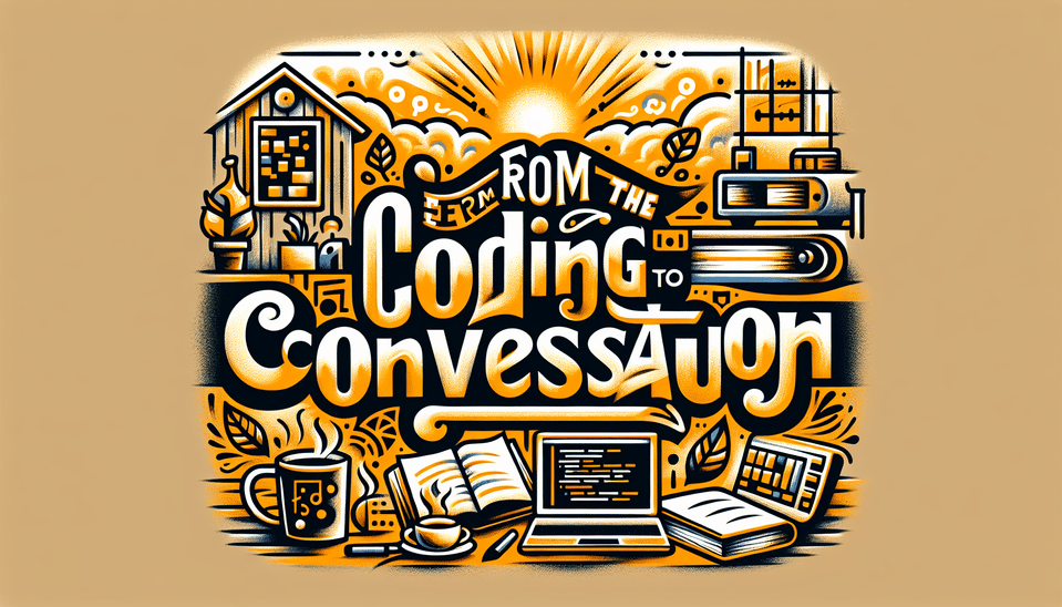 FROM CODING TO CONVERSATION:,LEARN FROM THE COMFORT OF HOME, typography text effect image
