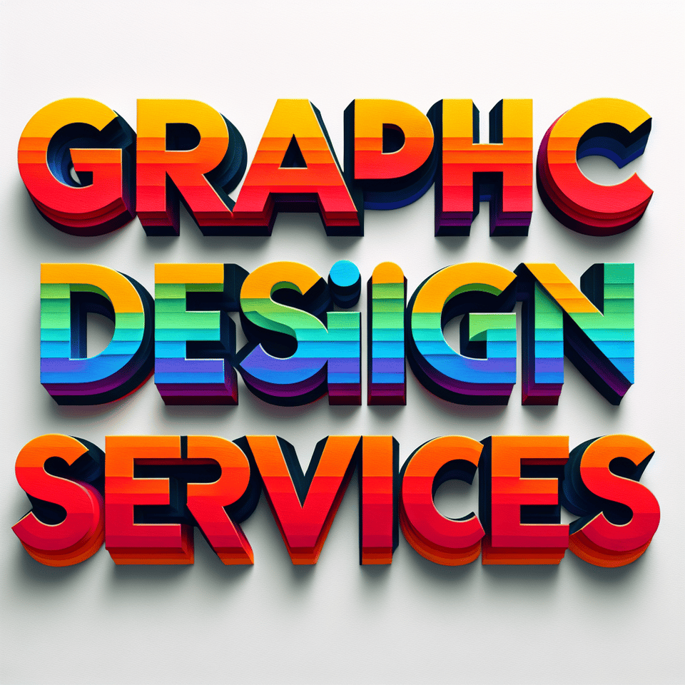 Text Graphic Design Services colorful lettering in white background text effect image