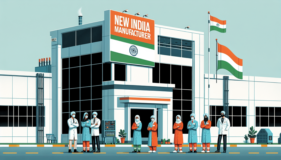 NEW INDIA MANUFACTURER text effect image