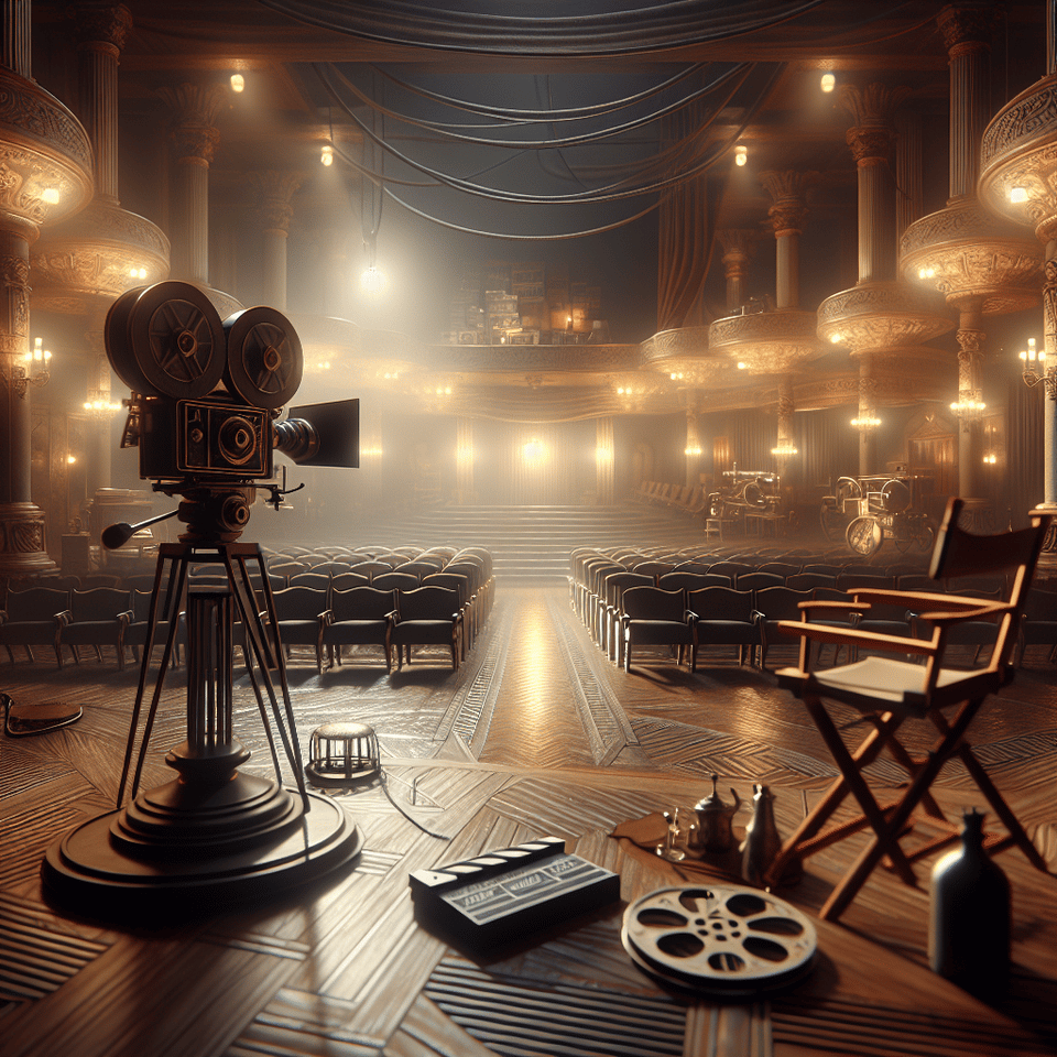 movieenvironment , cinematic, 3d render text effect image