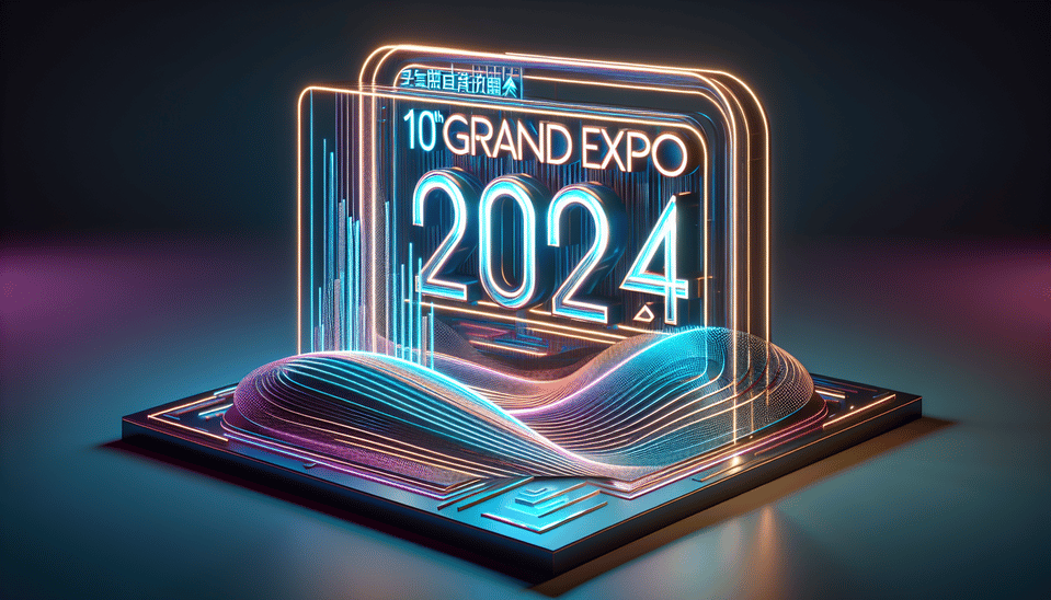 10TH GRAND EXPO 2024, 3d render text effect image