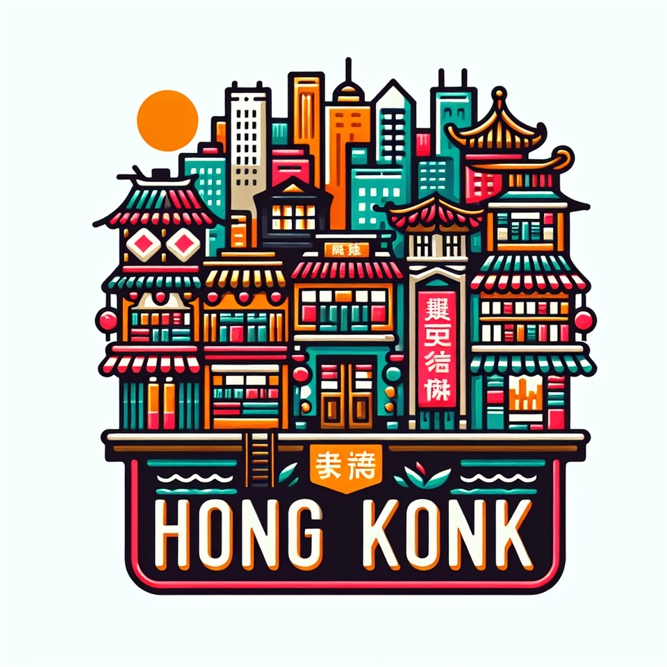 香港書店 彩色商標 白色底色, illustration text effect image