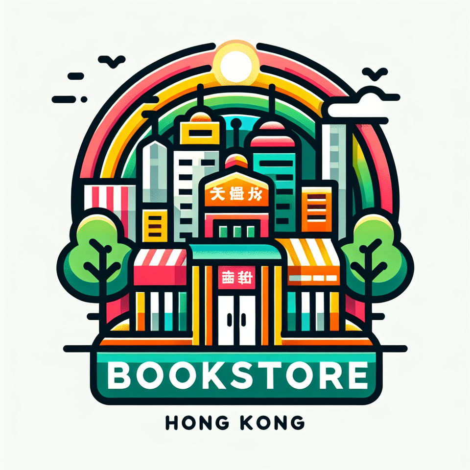 香港書店 彩色商標 白色底色, illustration text effect image