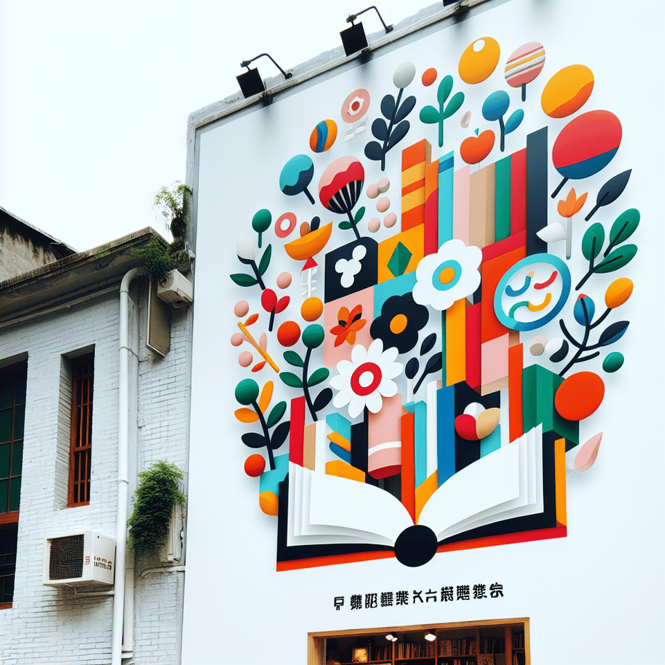 香港書店 彩色商標 白色底色, illustration text effect image
