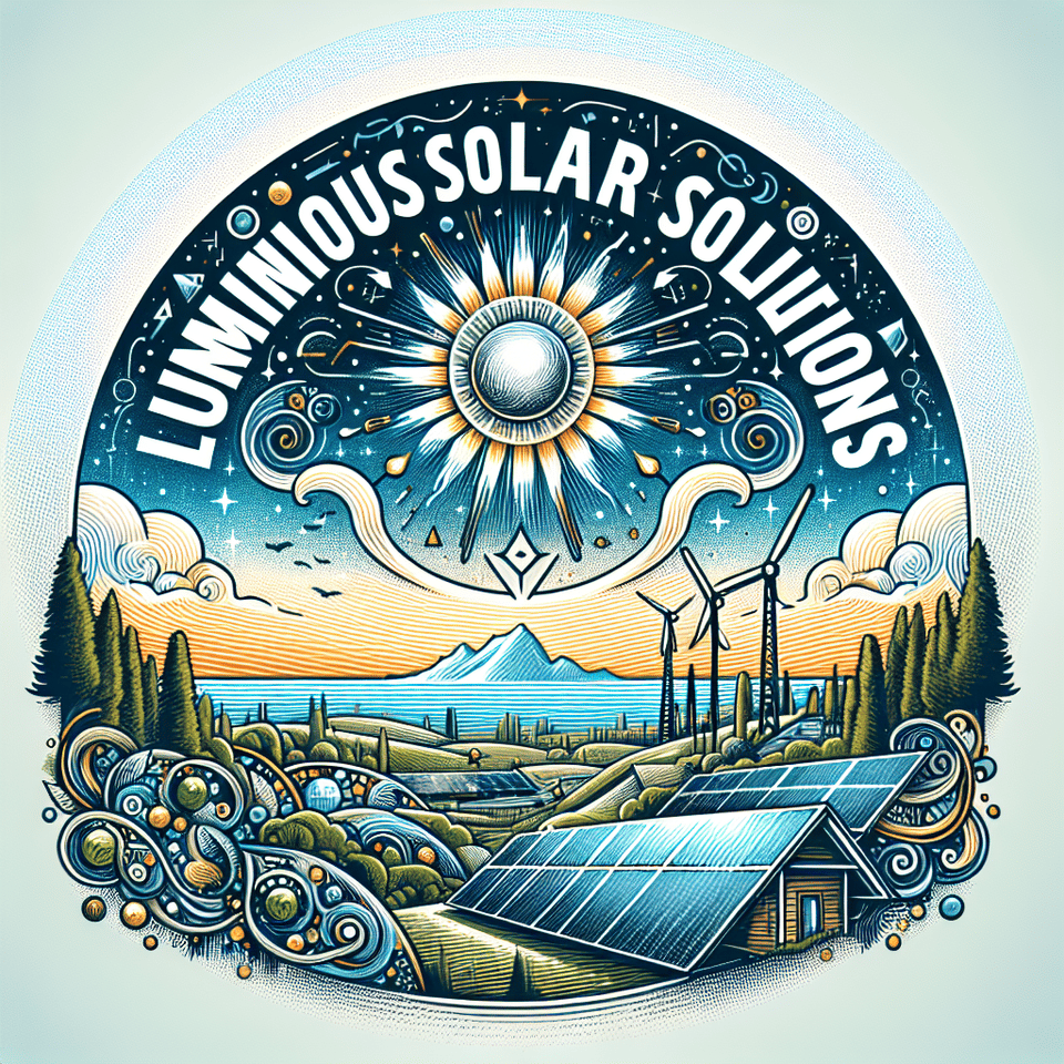 LuminousSolar Solutions, illustration, typography text effect image