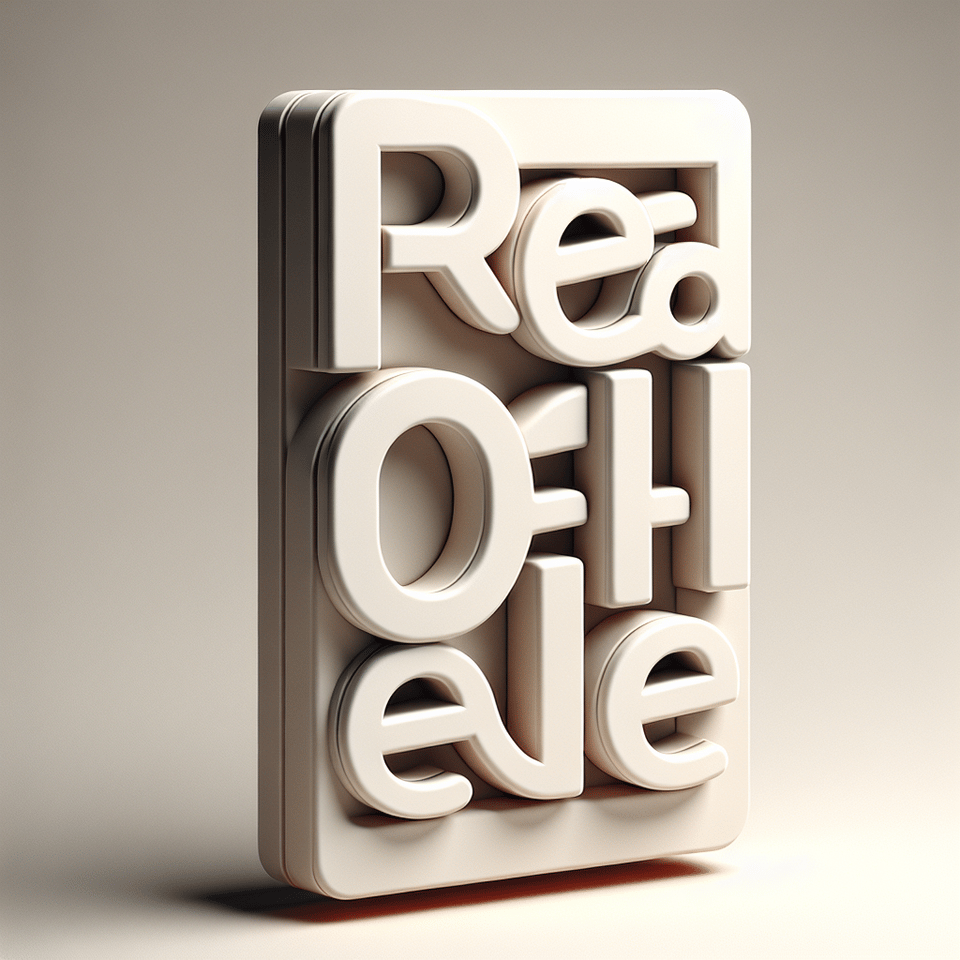 3d rendering of read offline text in minimalistic style text effect image