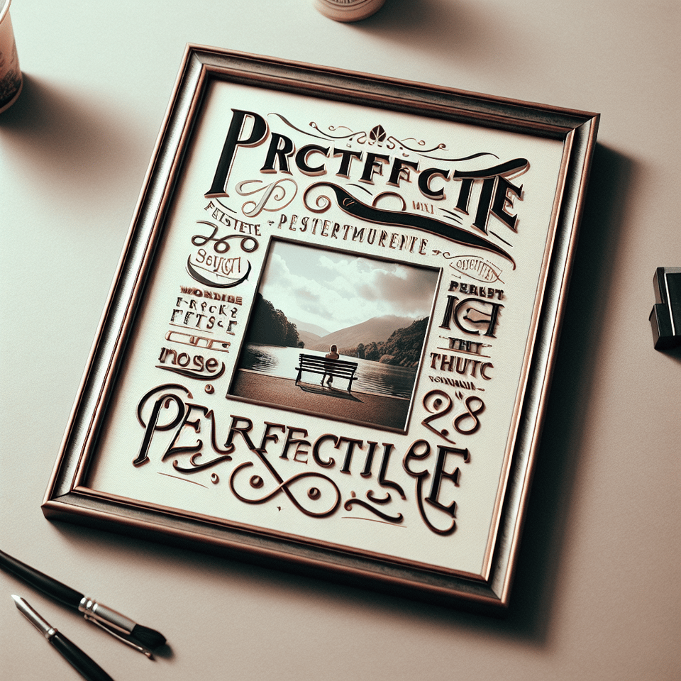 Customised Photo Frame typography text effect image
