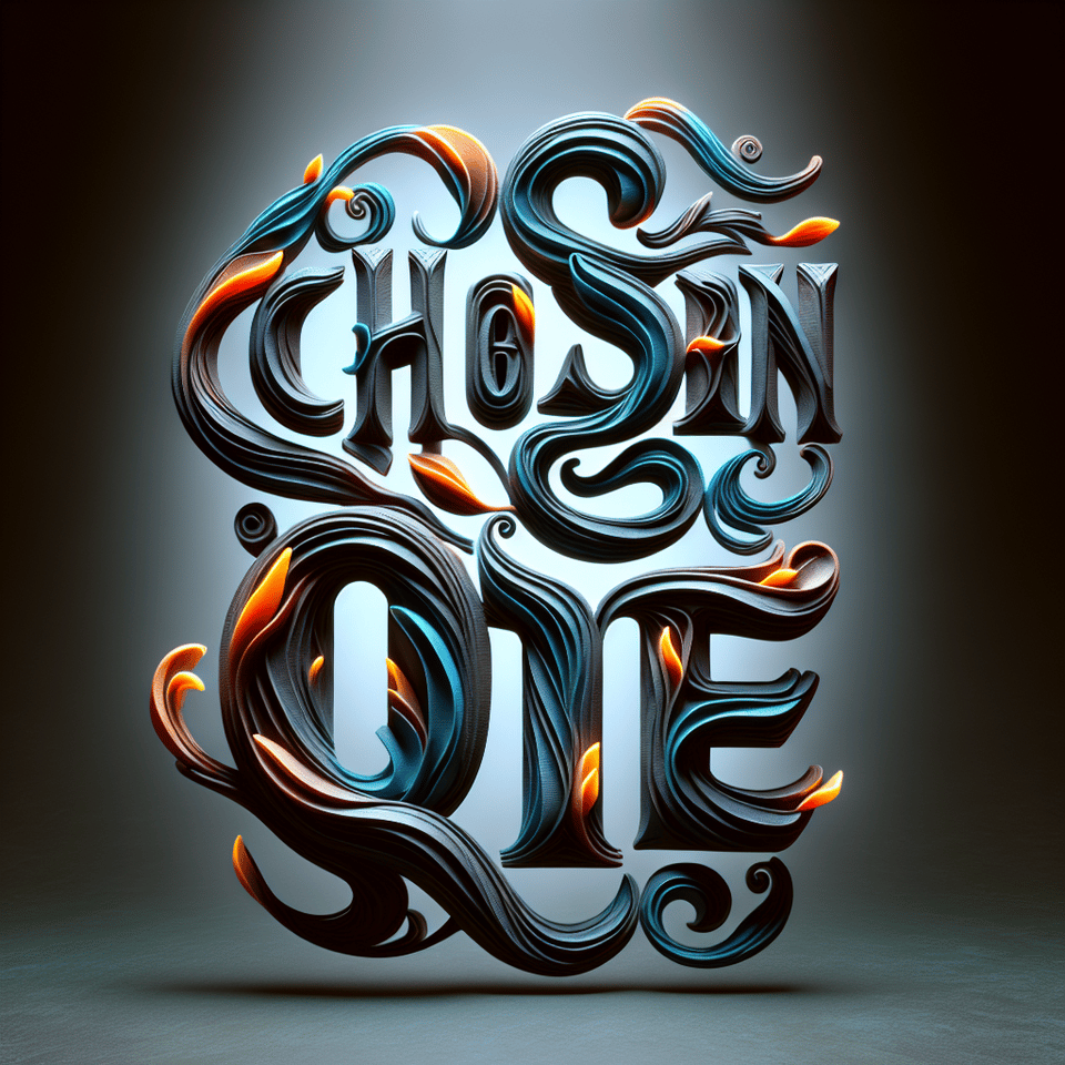 choosen one, typography text effect image