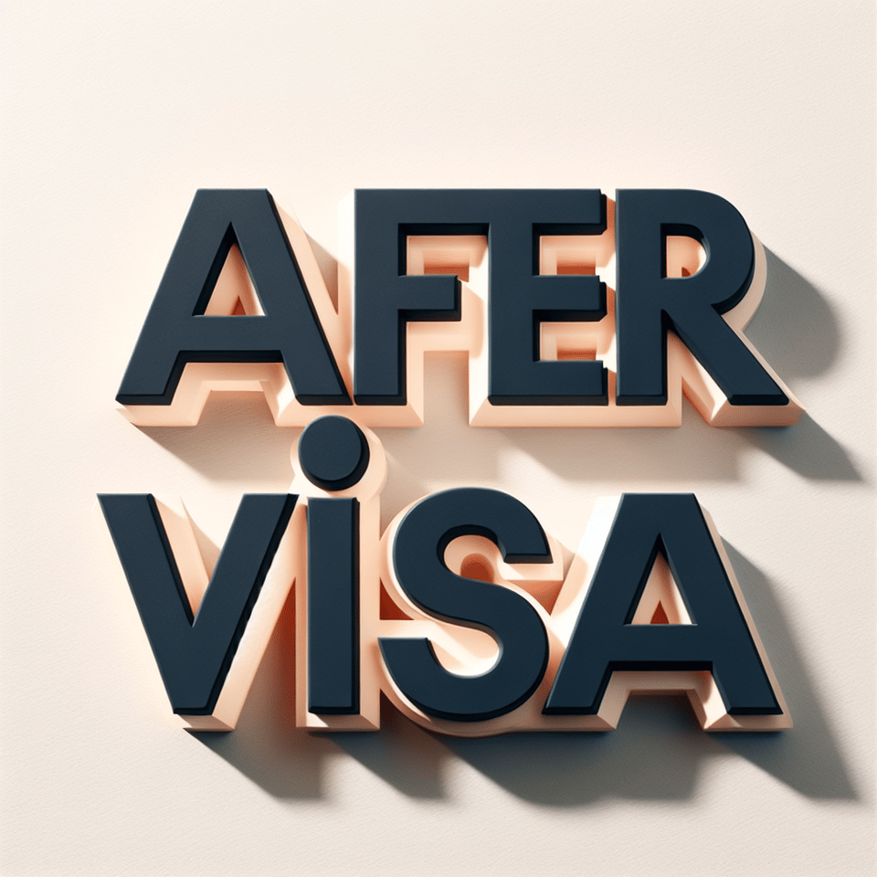after visa, typography text effect image