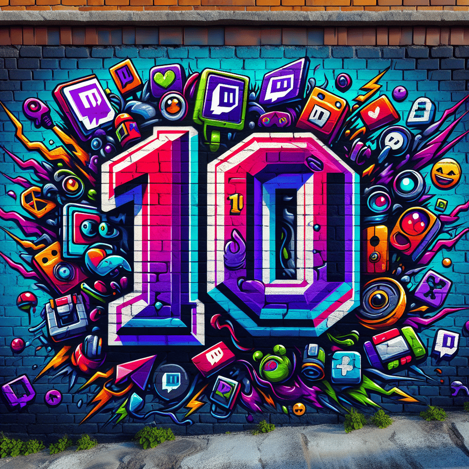 twitch stream highlights #10, graffiti text effect image