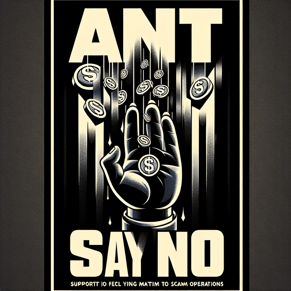 lawanscsam anti money scam say no text effect image