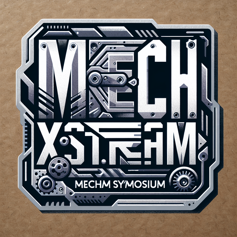 mech Xstream font sticker for mechanical symposium poster text effect image