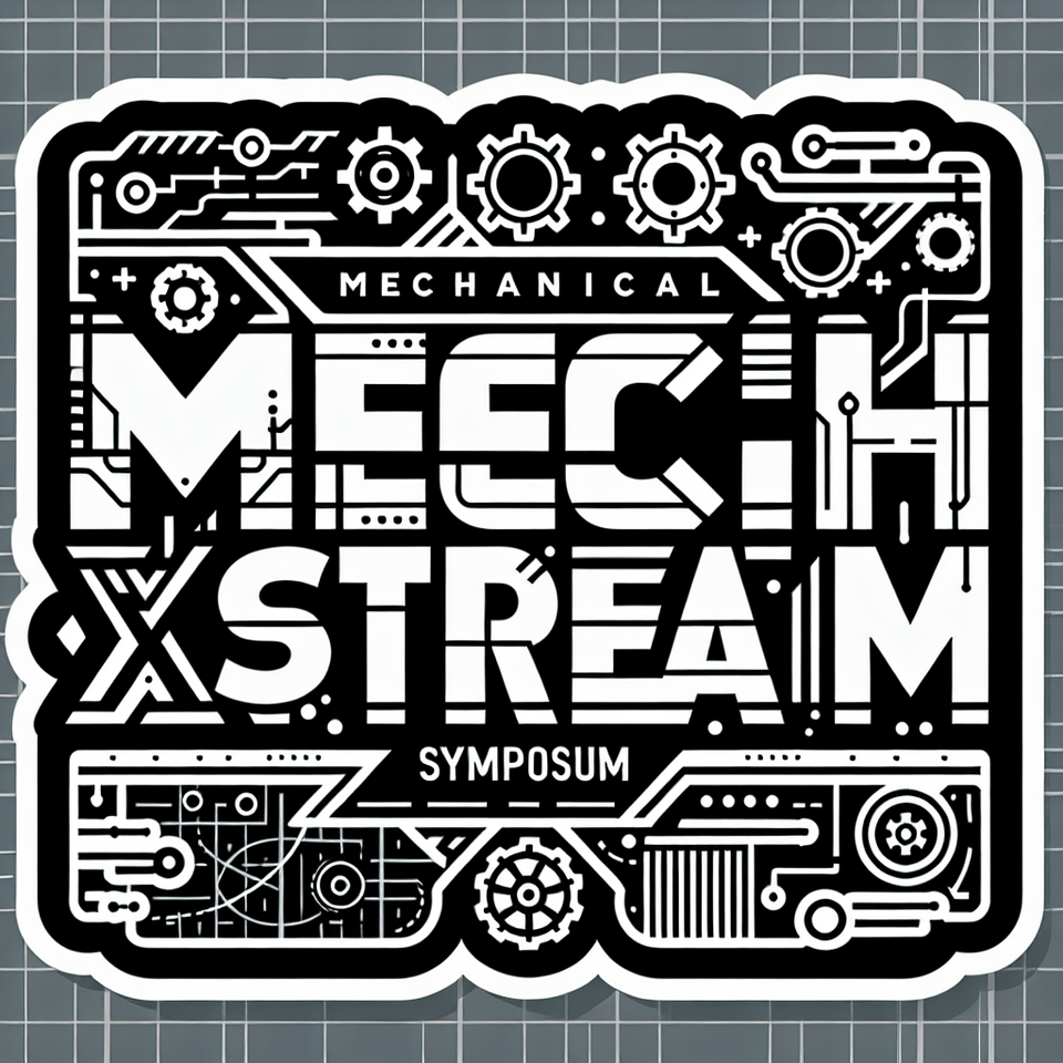 mech xstream font sticker for mechanical symposium poster text effect image