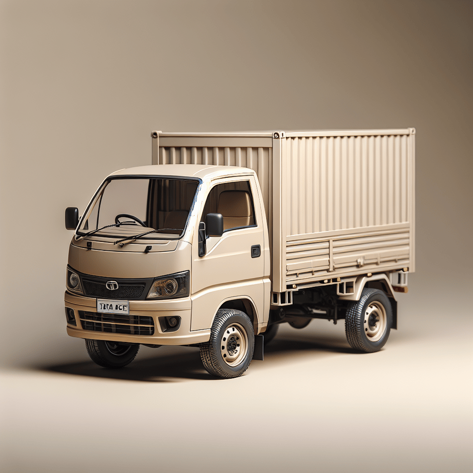 tata ace container body, 3d render text effect image