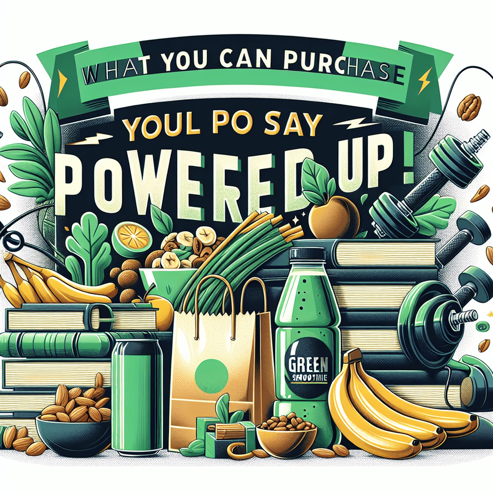 What you can purchase to stay powered up!, typography text effect image