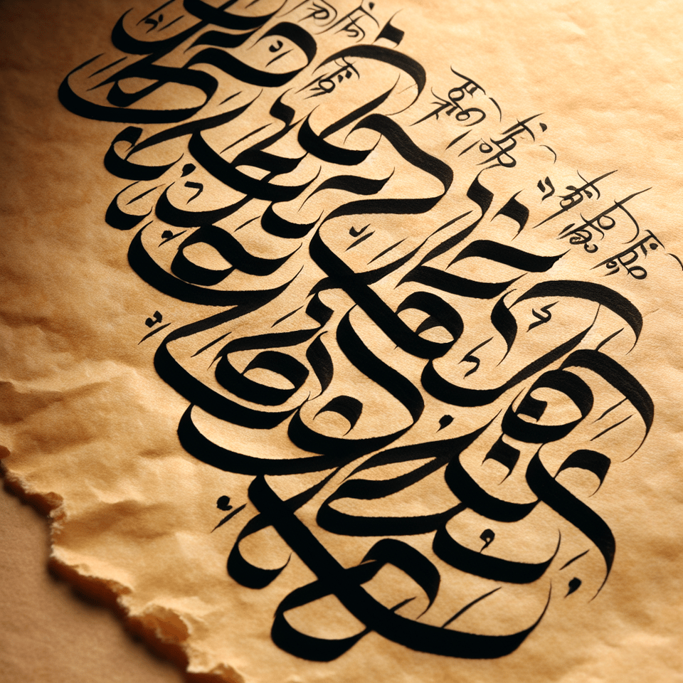hindi text in calligraphy text effect image