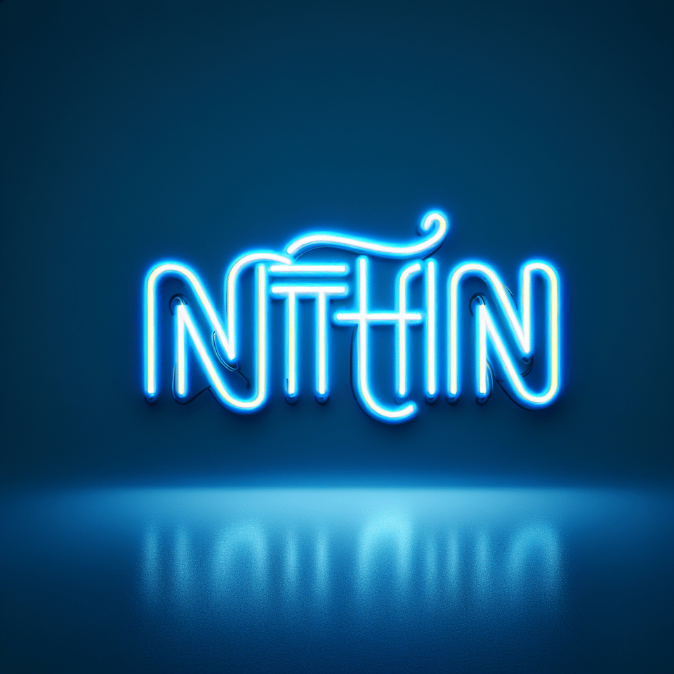 text Nithin blue neon led style text effect background on white background text effect image