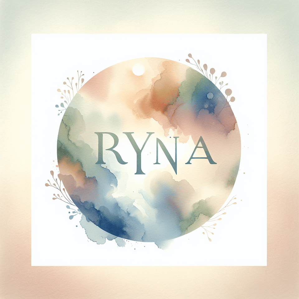text Ryna beautiful watercolor text effect image