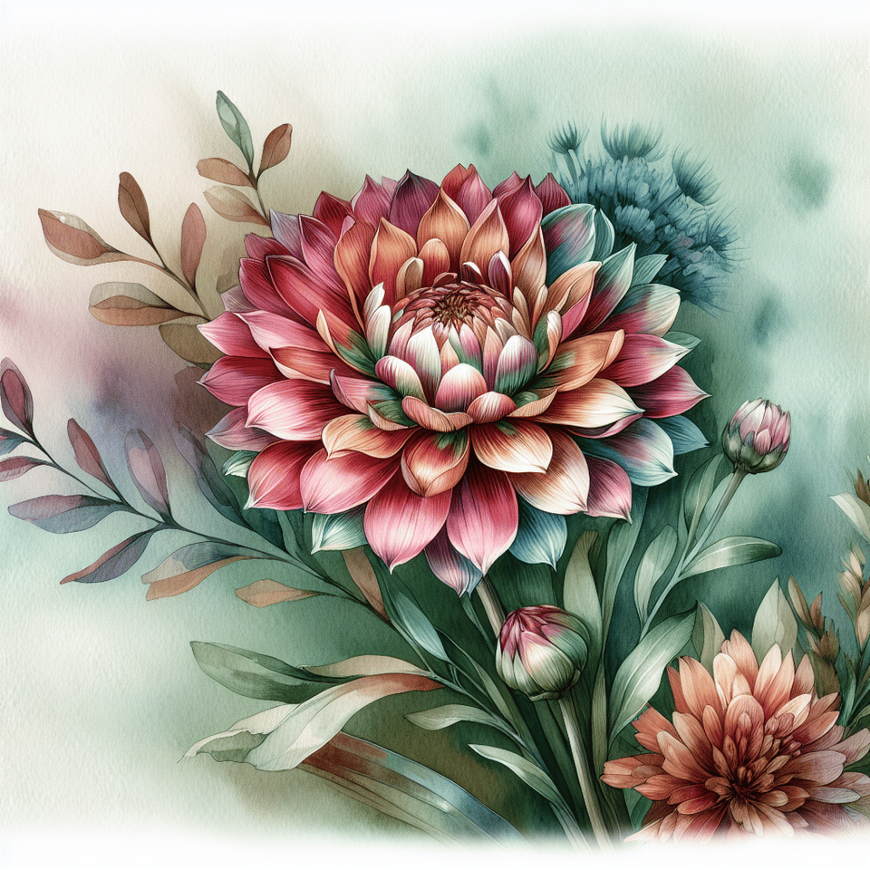 text Ryna beautiful watercolor flower text effect image