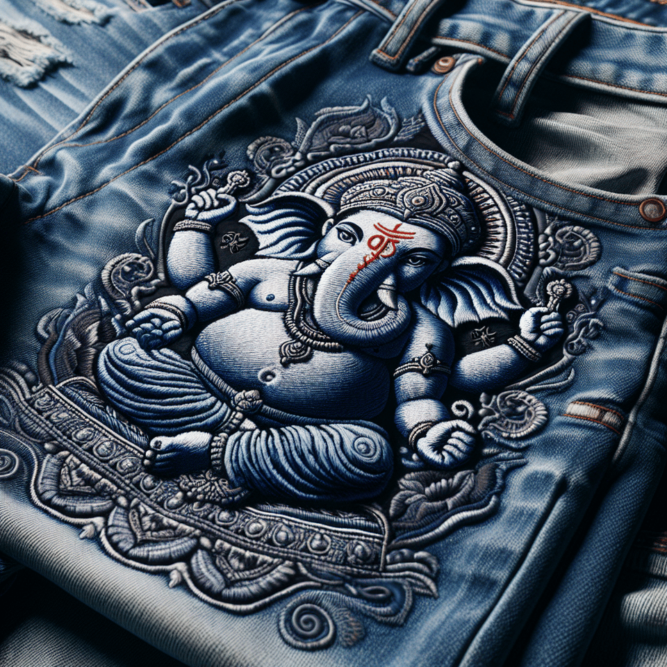 Shree Ganesh Jeans text effect image