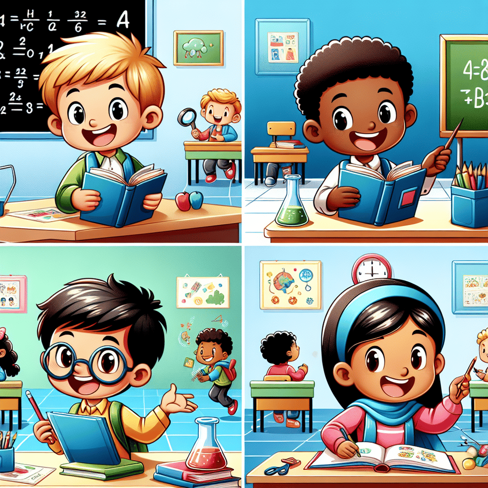 child school happy cartoon text effect image