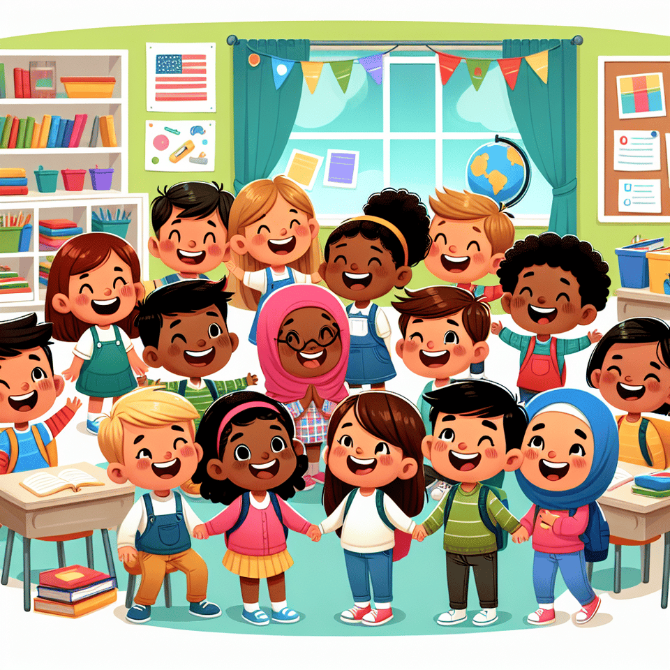 child school happy cartoon text effect image