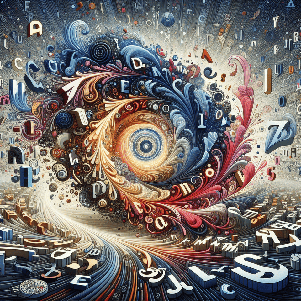 Letters that represent language and literature text effect image