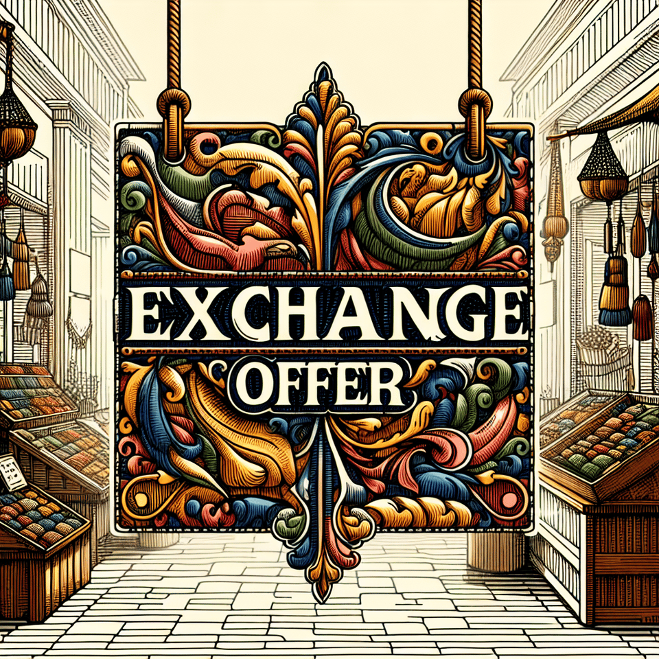 Exchange offer, typography, illustration text effect image