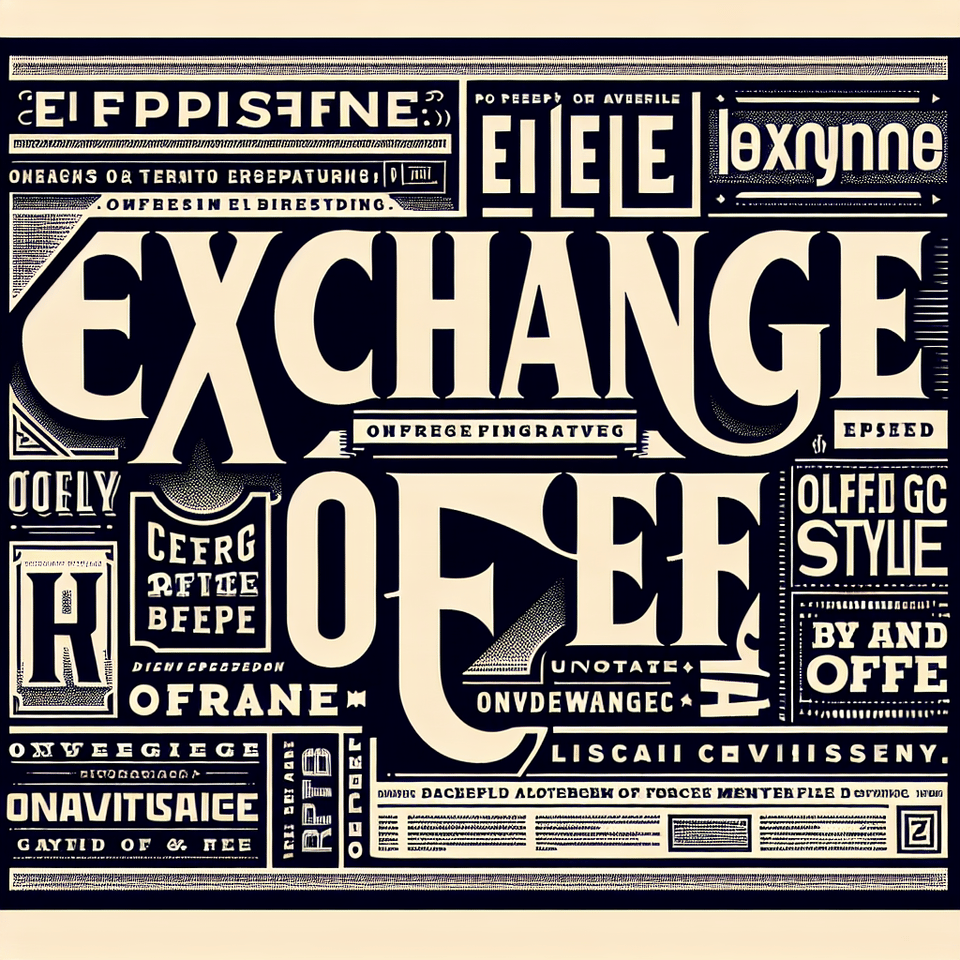 Exchange offer, typography text effect image