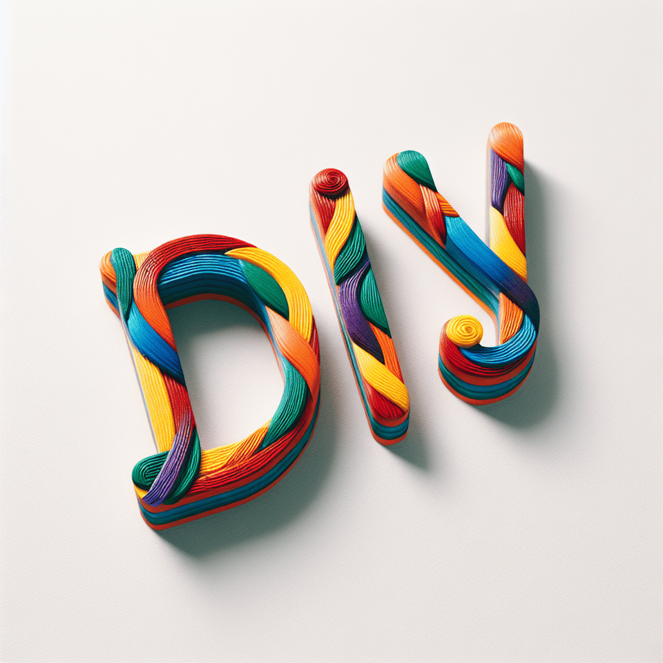 Text DIY手工 colorful lettering in white background text effect image