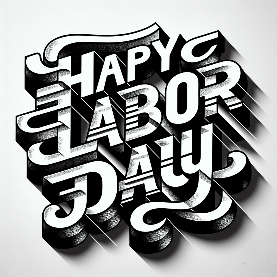 happy labor day Art For only black wright text effect text effect image